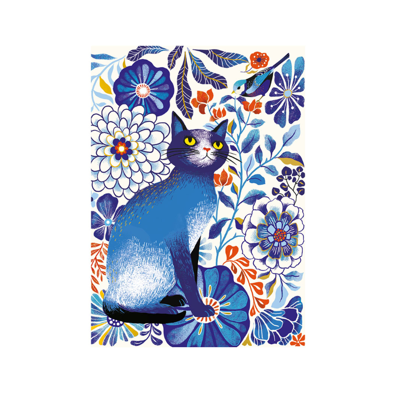 CAHIER A5 LE CHAT BLEU