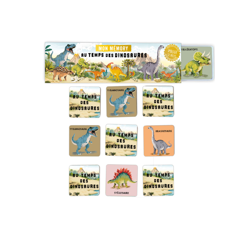 JEU MEMORY IMAGIER LES DINOSAURES