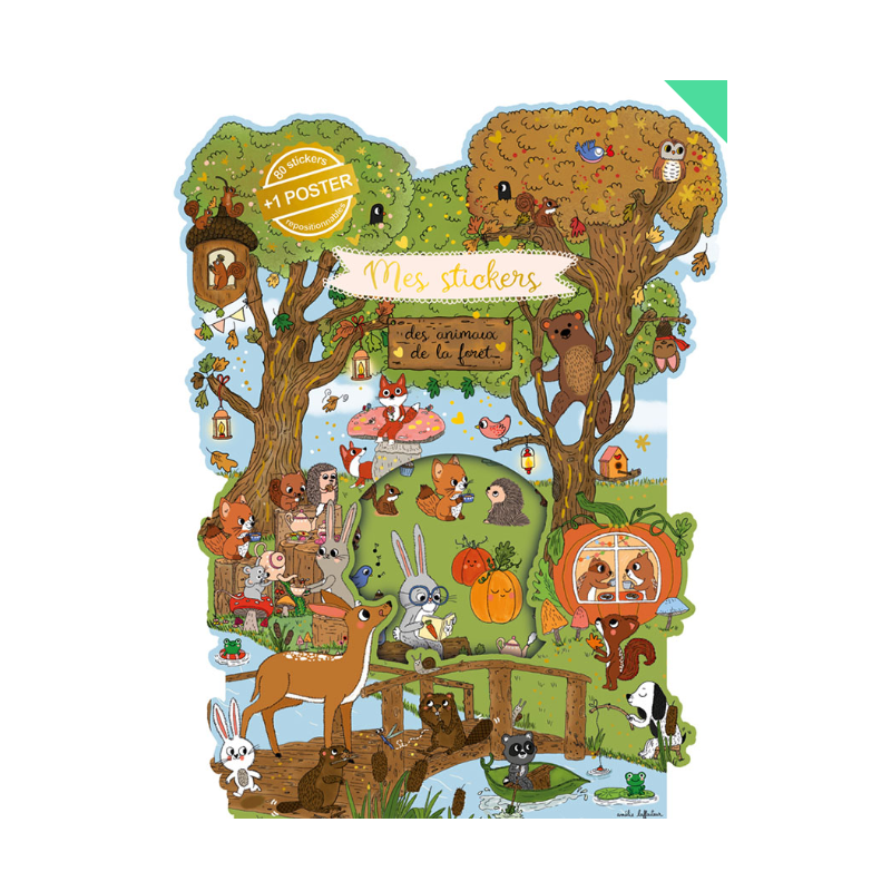 JEU STICKERS + POSTER LA CLAIRIÈRE DES ANIMAUX