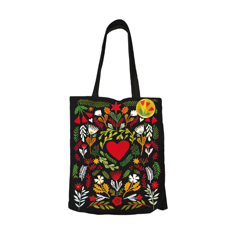 SAC TOTE BAG COEUR FOLK