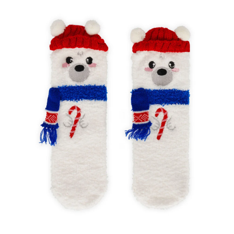 CHAUSSETTES ANTIDÉRAPANTES - IT'S A MATCH! - POLAR BEAR (26-34)