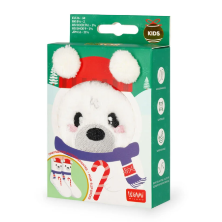 CHAUSSETTES ANTIDÉRAPANTES - IT'S A MATCH! - POLAR BEAR (26-34)