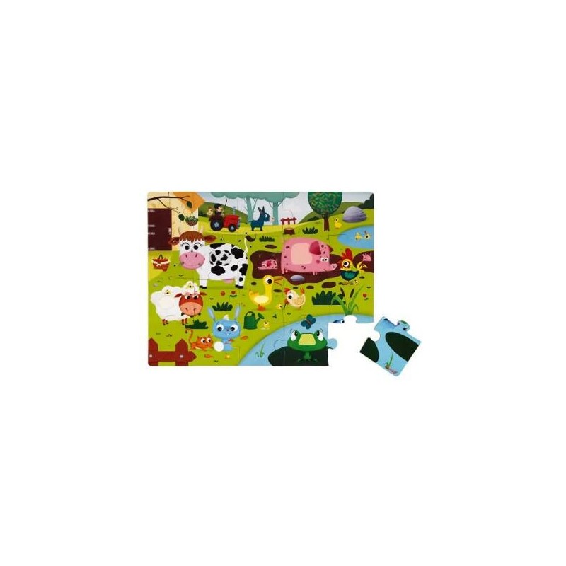 PUZZLE TACTILE 'LES ANIMAUX DE LA FERME' - 20 PCS