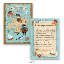 CARTES INVITATIONS PIRATES