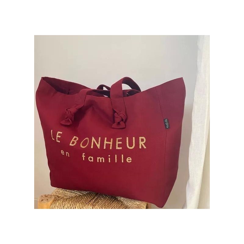 Cabas Lily - Bordeaux - Le Bonheur En Famille