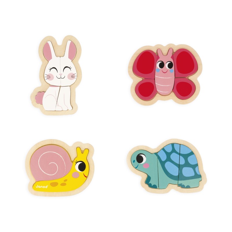 4 PUZZLES EVOLUTIFS - JARDIN