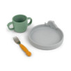 COFFRET REPAS SILICONE PEEKABOO GRIS