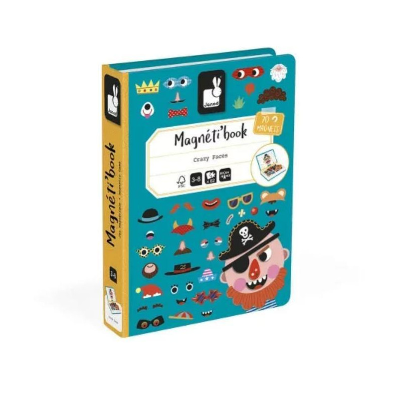 MAGNETI'BOOK CRAZY FACES GARCON