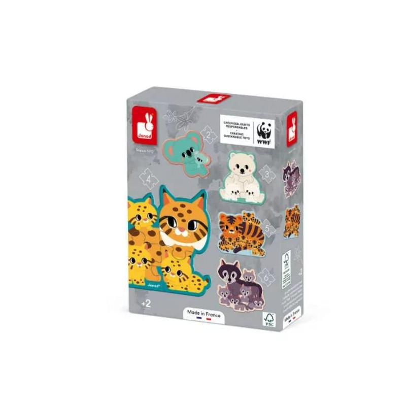 5 PUZZLES EVOLUTIFS ANIMAUX