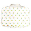 valise weekend multicolore motif petits coeurs rétro