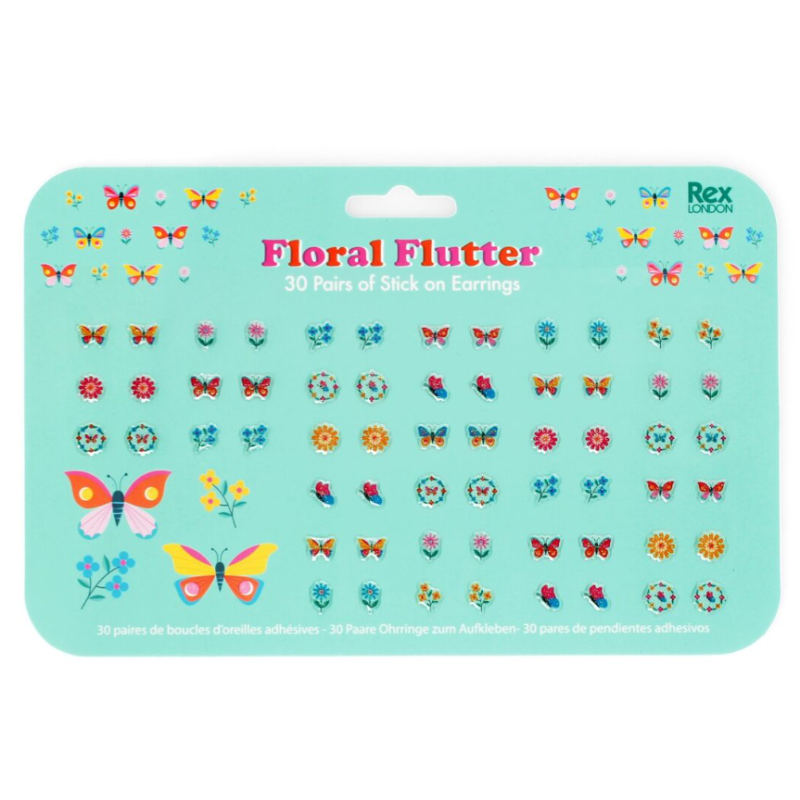 Stickers Boucles d'oreilles - Papillons & Fleurs