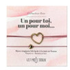 BRACELET DUO CŒUR ROSE OR