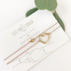 BRACELET DUO CŒUR ROSE OR
