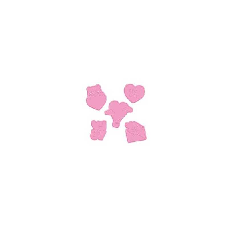 5 EMPORTE-PIÈCES TIMBRE BISC - LOVE