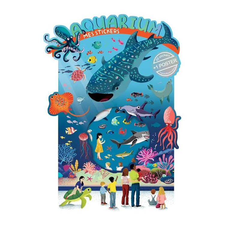 JEU STICKERS + POSTER A L'AQUARIUM