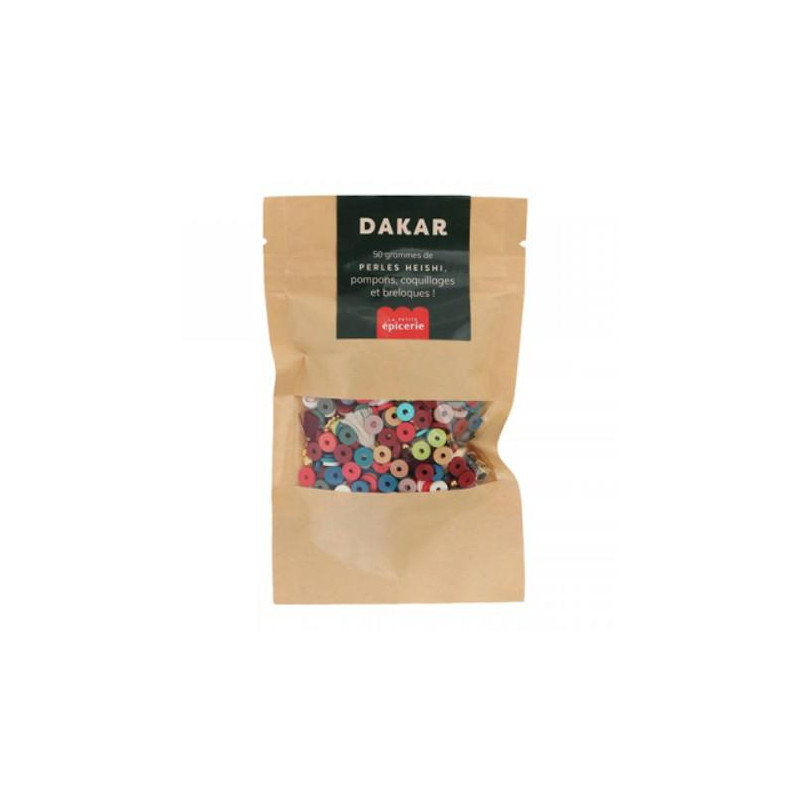 Mélange de perles heishi et de breloques - Dakar