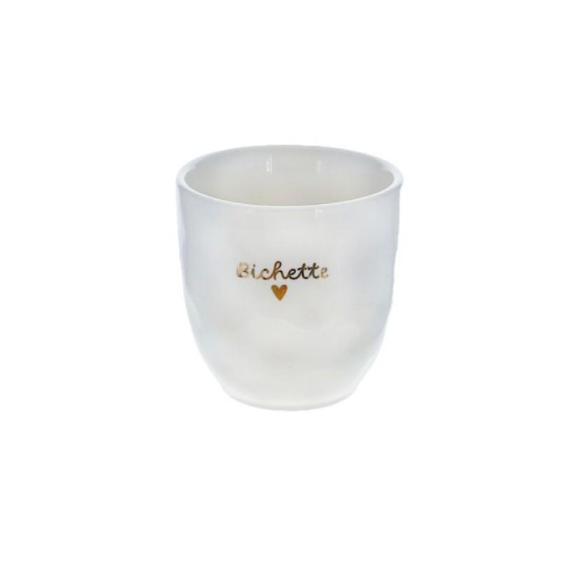 Tasse bichette coeur gold
