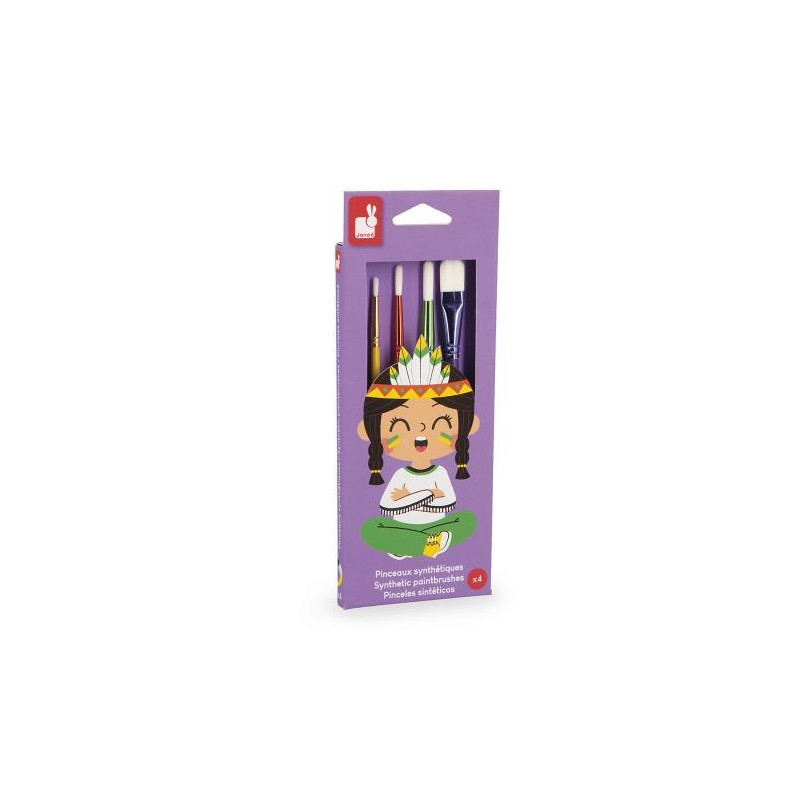 KIT DE 4 PINCEAUX SYNTHETIQUES