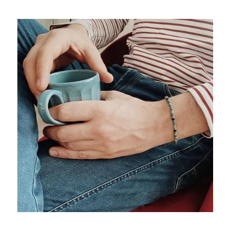BRACELET MESSIEURS BONHEUR MARBRE ARGENT