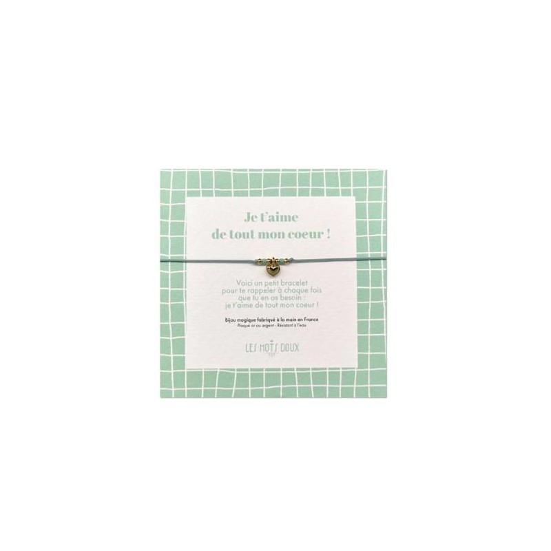 BRACELET ENFANTS CŒUR NUAGE OR
