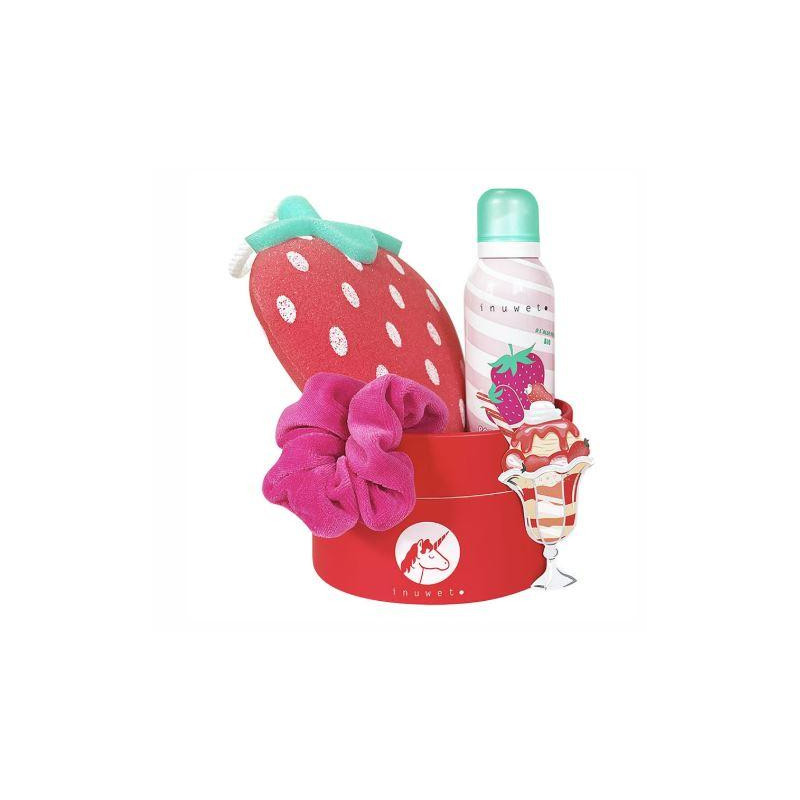 INUWET COFFRET BAINSWEET PINK BATH SET FRAISE