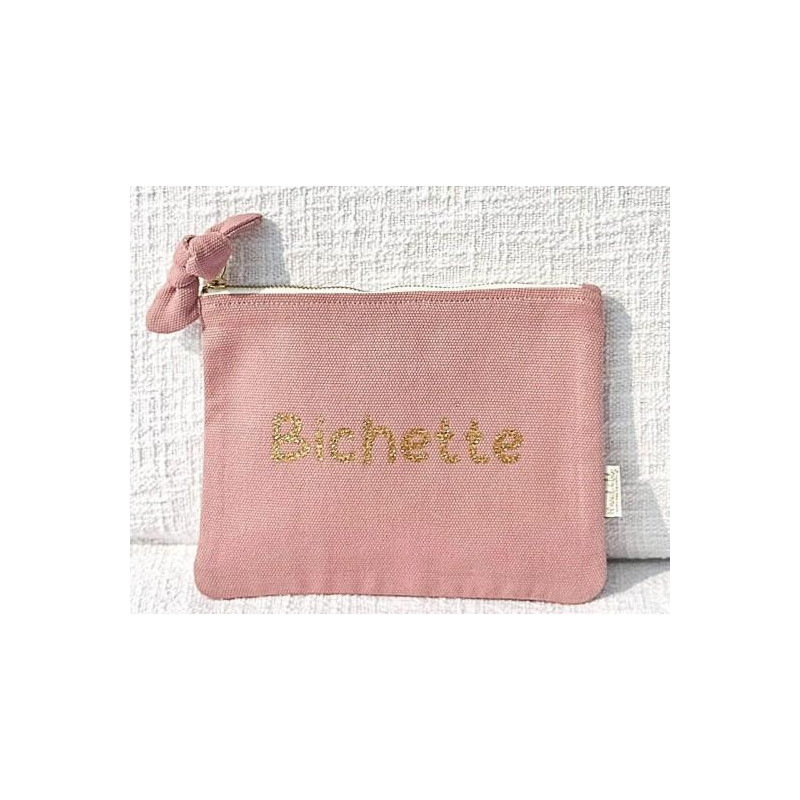 Pochette Bichette rose blush