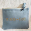 Pochette Marraine Adorée bleu nuage