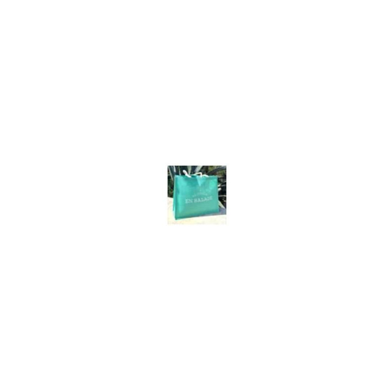 Sac Cabas en jute vert menthe - Maîtresse en Balade -