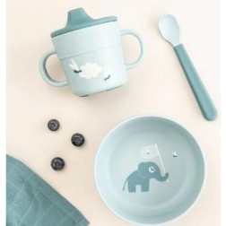 Foodie coffret premier repas ventouse - Elphee - Bleu
