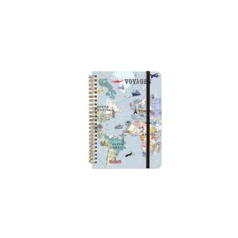 CARNET SPIRALES RIGIDE A5 VOYAGES