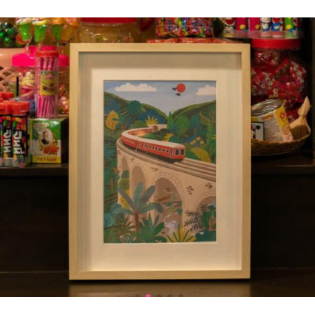 Coffret peinture au numéro - Sri- Lanka Train par Maja Tomljanovic