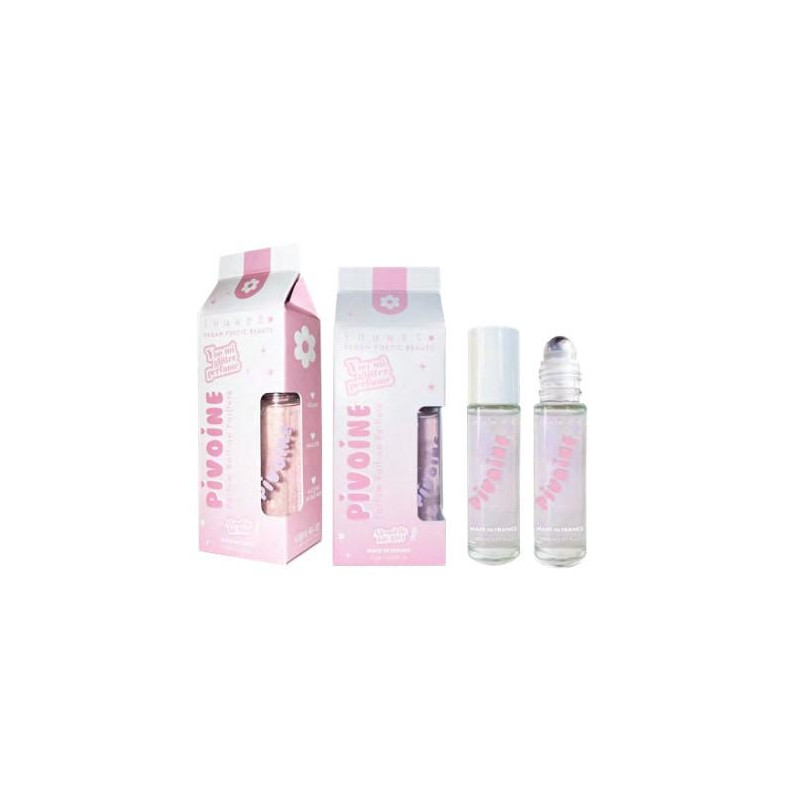 ROLL ON PARFUM PAILLETE GLITTER FRAGRANCE PIVOINE 10ml
