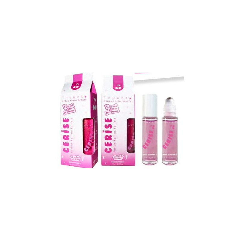ROLL ON PARFUM PAILLETE GLITTER FRAGRANCE CERISE 10ml