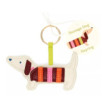 Porte-clés en simili cuir - Chien Saucisse