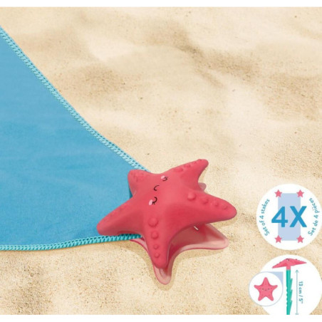 4 PIQUETS POUR SERVIETTE - STARFISH