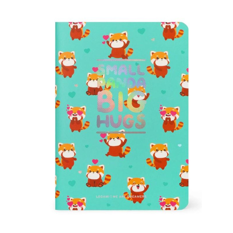 CARNET LIGNÉ SMALL PANDA ROUX