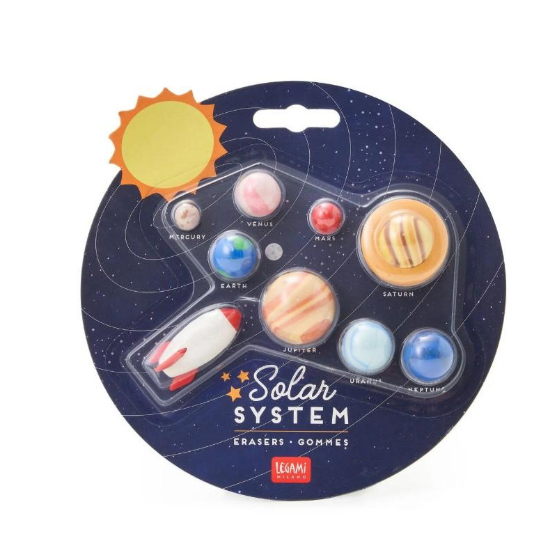 SET DE 9 GOMMES - SYSTEME SOLAIRE