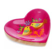 Coupelle à bijoux en bois en forme de coeur - Oiseaux