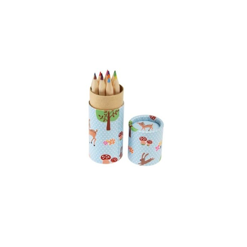 Tube de crayons de couleur - Créatures des bois