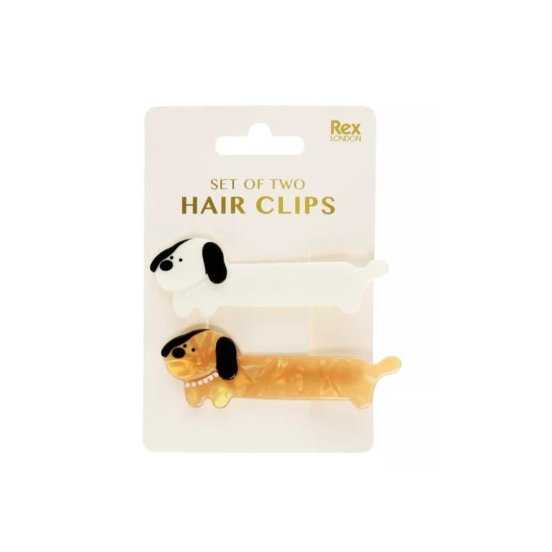 Pinces à cheveux (lot de 2) - Chiens saucisses