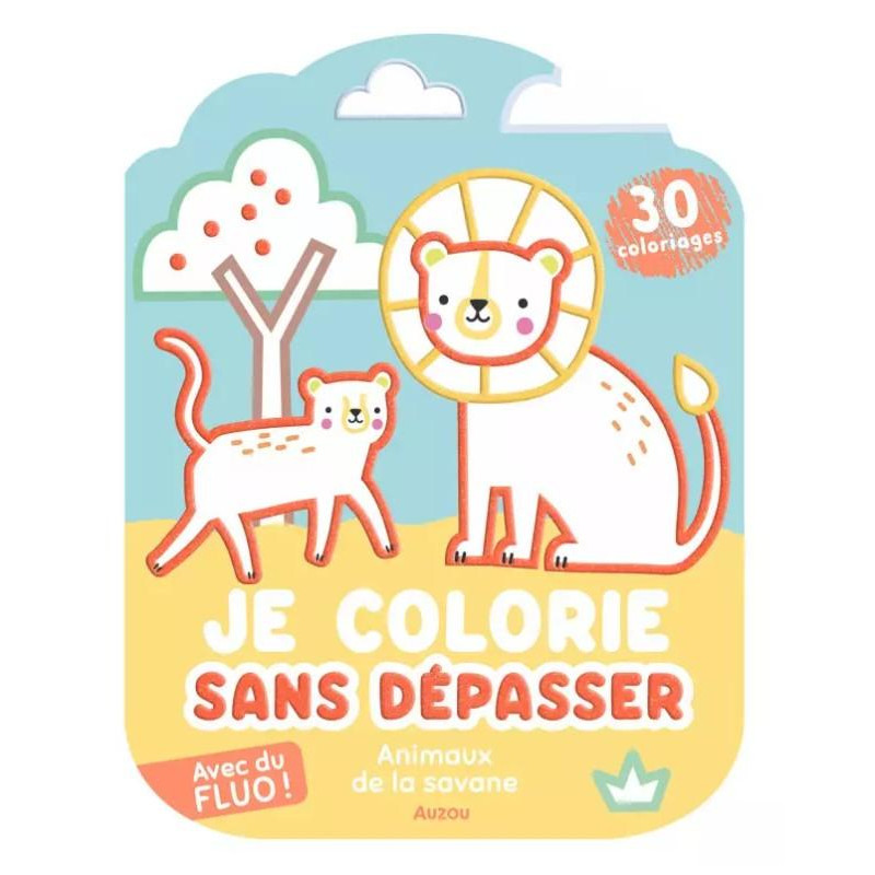 COLORIAGES FLUO - ANIMAUX SAVANE
