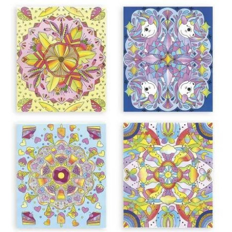 PEINTURE ARC-EN-CIEL MANDALAS