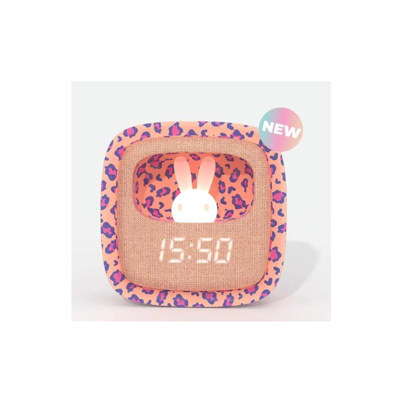 BILLY CLOCK REVEIL PINK LEOPARD