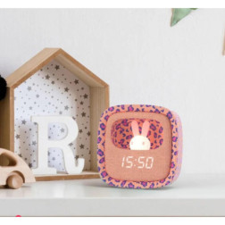 BILLY CLOCK REVEIL PINK LEOPARD