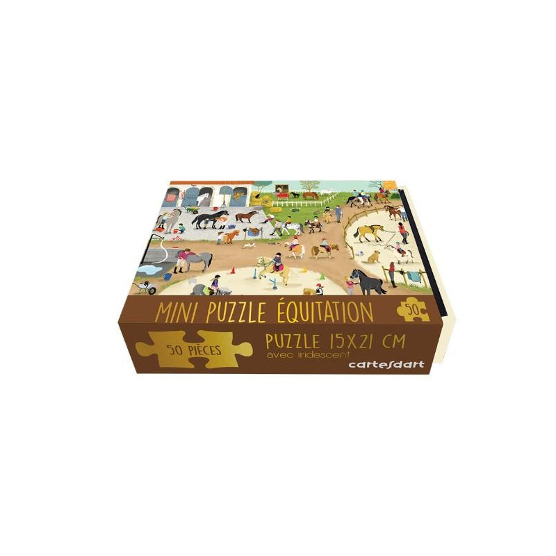 BOÎTE MINI PUZZLE EQUITATION 50 pièces