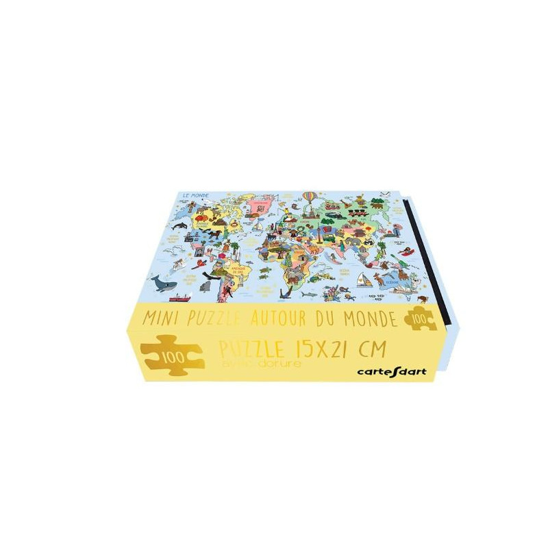 BOÎTE MINI PUZZLE MAPPEMONDE 100 pièces