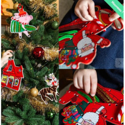 Décorations DIY de Noël à suspendre - Village de Noël
