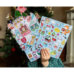 JEU STICKERS + POSTER Noël Kawaï