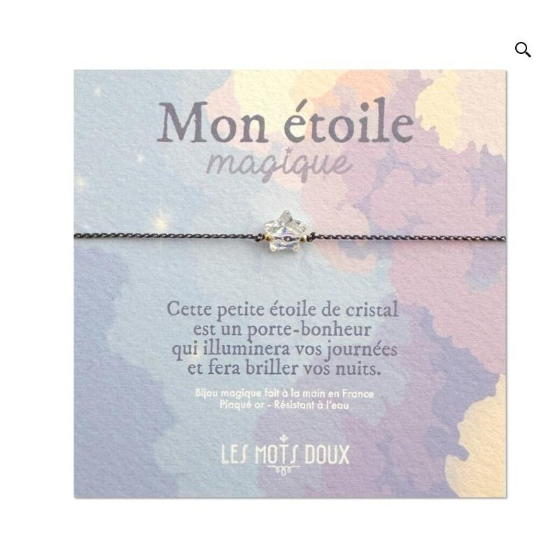 BRACELET BRELOQUE ETOILE CRISTAL - MARINE DORE