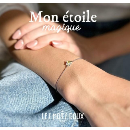 BRACELET BRELOQUE ETOILE CRISTAL - MARINE DORE